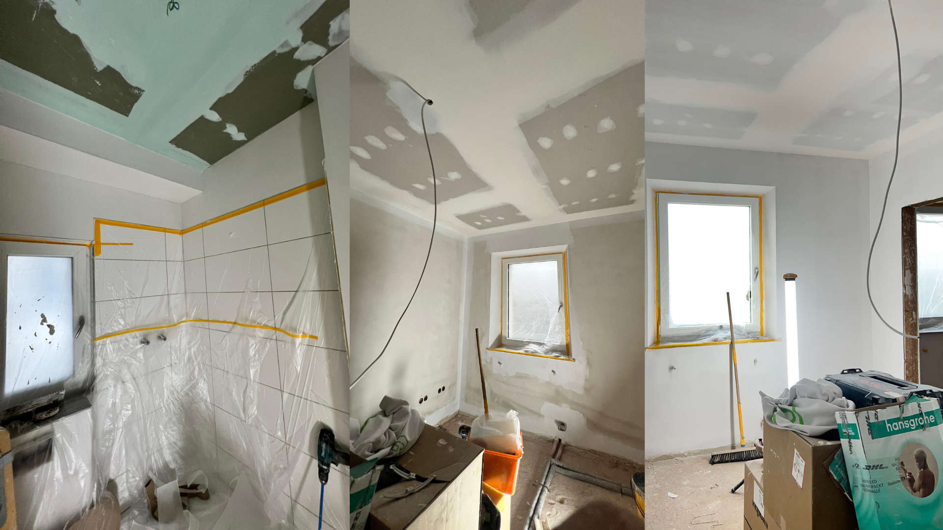 Wohnungssanierung im Innenbereich von Decken Wände und vom Bodenaufbau. - Projekt 2