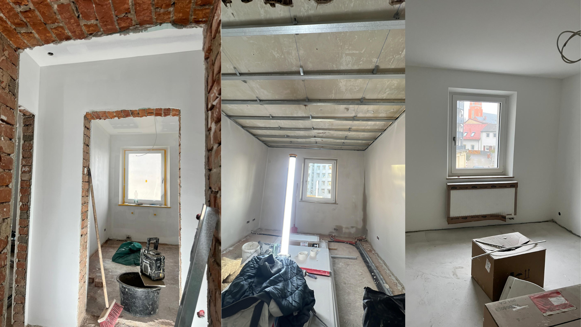 Wohnungssanierung im Innenbereich von Decken Wände und vom Bodenaufbau. - Projekt 3