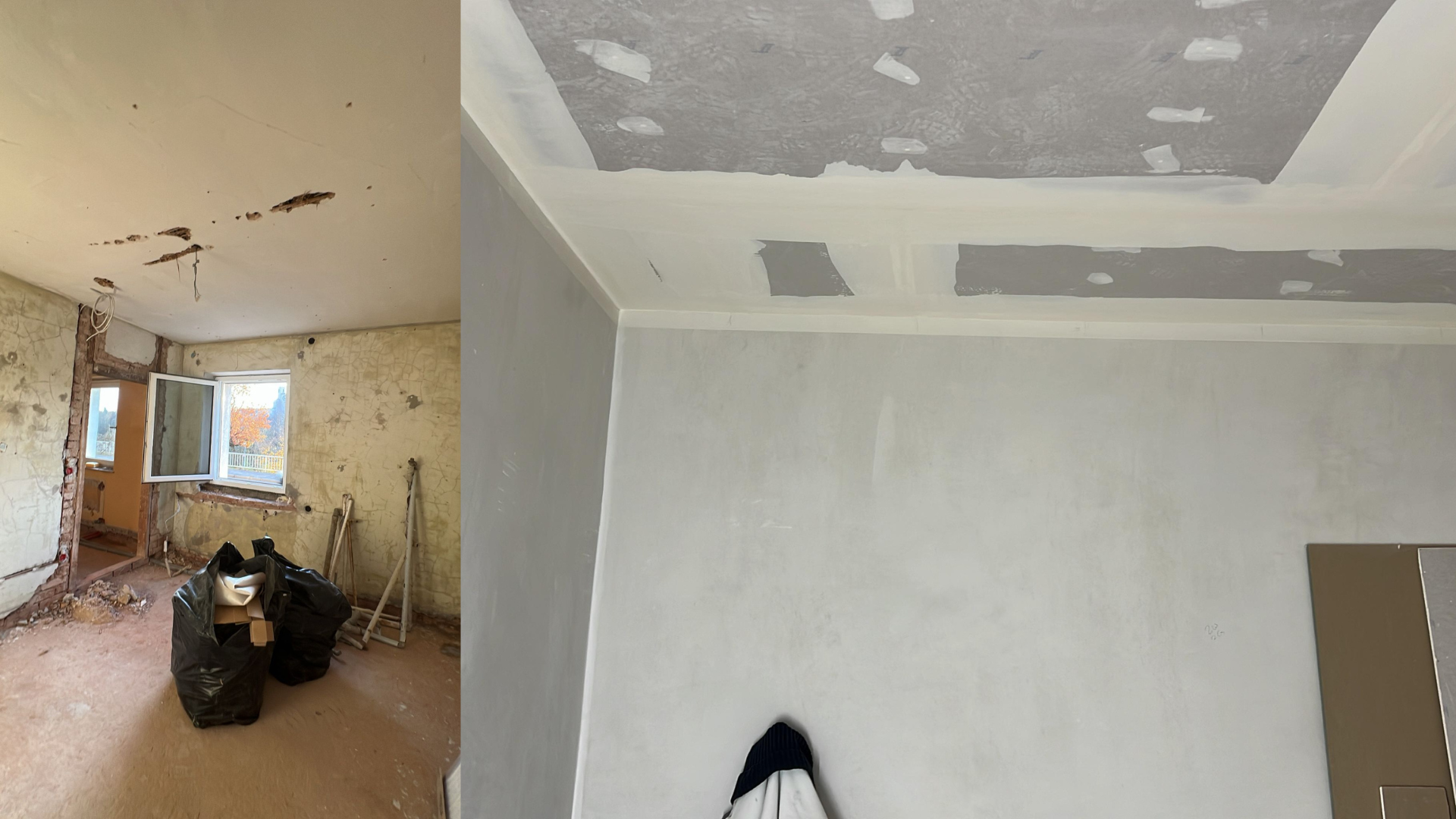 Wohnungssanierung im Innenbereich von Decken Wände und vom Bodenaufbau. - Projekt 6